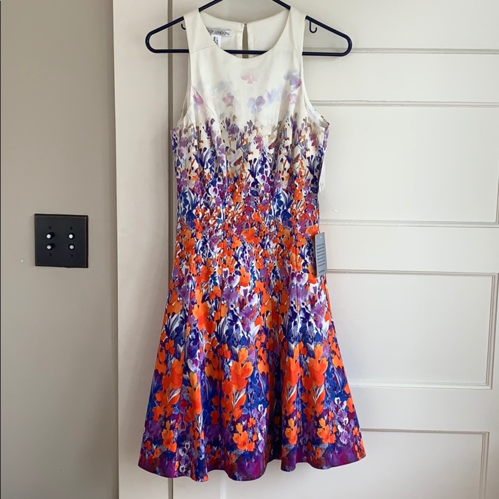 Beautiful maggy London floral pouf dress